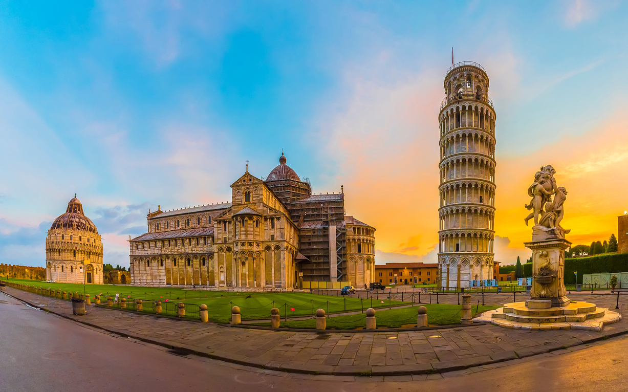 Pisa Cathedral with Leaning Tower of Pisa