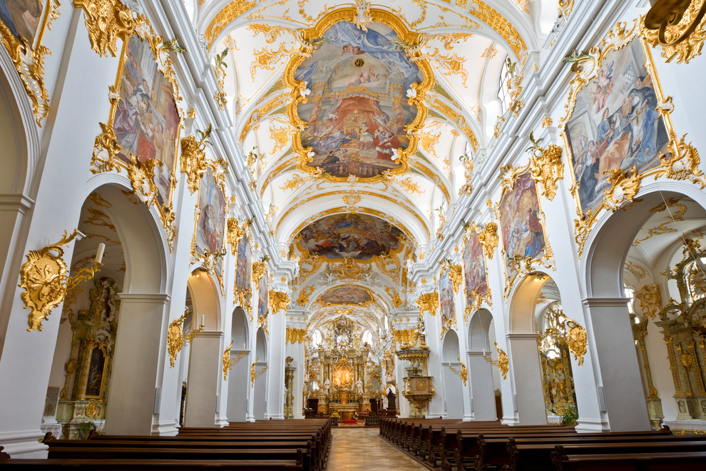 Regensburg Germany Old Chapel Alte Kapelle Interior Bavarian Rococo