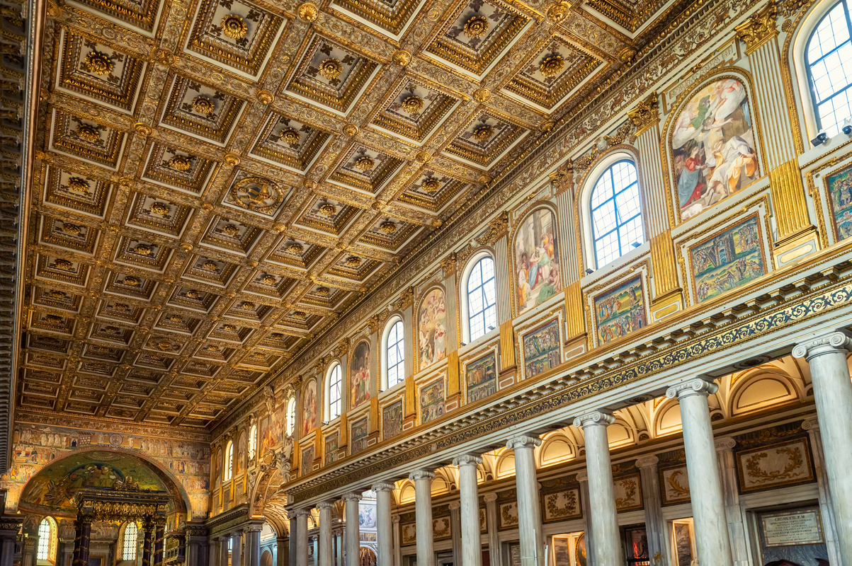 Santa Maria Maggiore basilica interior in Rome