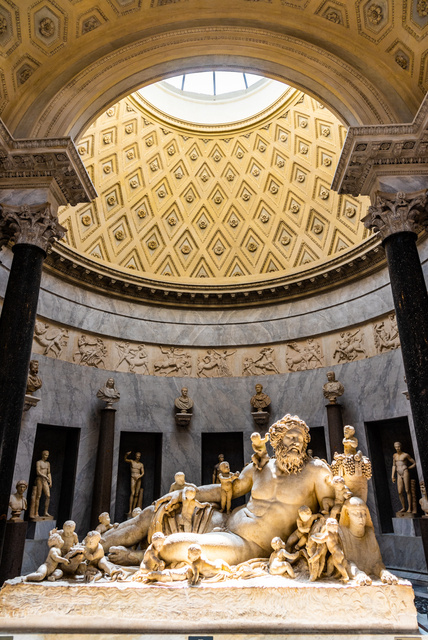 VATICAN CITY - MAY 07, 2018: Statue of River Nile God in Vatican Museums, Vatican City